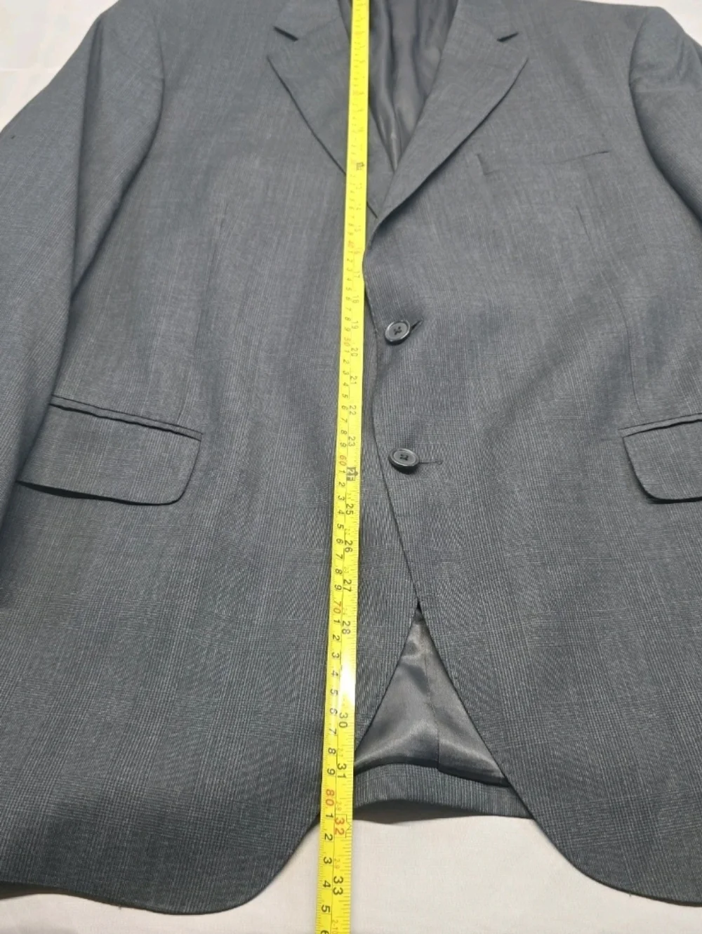 Peter Millar Mens Blazer‎ 2 Button Sport Coat 46r Wool Plaid Print *Read*